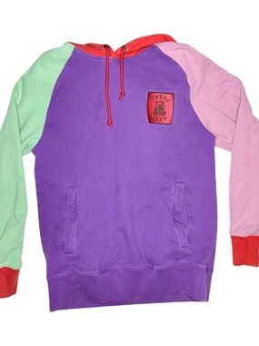 TEDDY FRESH Color-block Hoodie Sweatshirt Size Small